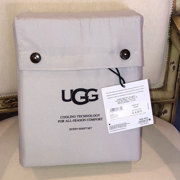 UGG Bedding Nwt Ugg Cooling Technology Alahna Stone Sheet Set Poshmark